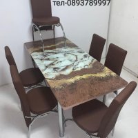 Турски трапезни маси с 6 стола , снимка 2 - Маси - 38364310