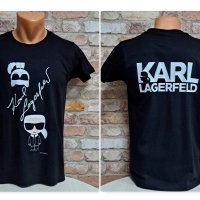 Нова мъжка тениска с дигитален печат Karl Lagerfeld С ГРЪБ, снимка 1 - Тениски - 42649273