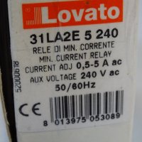 Реле Lovato 31LA2E 5 240 MIN Current Relay 240V 50/60Hz, снимка 9 - Резервни части за машини - 42131518