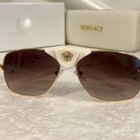 Versace 2021 унисекс слънчеви очила с кожа дамски,мъжки слънчеви очила, снимка 4 - Слънчеви и диоптрични очила - 32200331