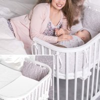 Промо: Babybay Boxspring XXL Странично бебешко легло (без матрак), снимка 2 - Кошарки - 37431884