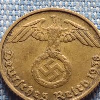 Монета 2 райхсфенинг 1938 Германия Трети Райх с СХВАСТИКА за КОЛЕКЦИЯ 31558, снимка 7 - Нумизматика и бонистика - 42822308