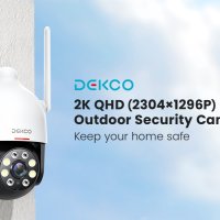 DEKCO 2K WiFi охранителна куполна камера, снимка 12 - Комплекти за видеонаблюдение - 42751890