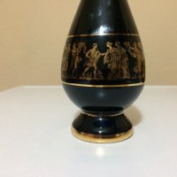 Гръцка Керамична ваза Hand Made in Greece 24K Gold, снимка 2 - Вази - 37148687