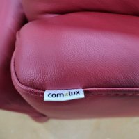 Червен кожен ъглов диван "HUKLA HU-SF15058" с ел.релакс, снимка 6 - Дивани и мека мебел - 39688909
