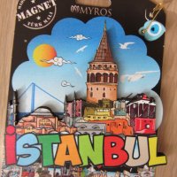 Автентичен 3D магнит от Турция, Истанбул с окото на Назар, снимка 2 - Колекции - 39308465