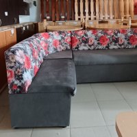 НАЛИЧЕН! Кухненски ъглов диван 190*125 см - ляв и десен, с избор на дамаска, снимка 1 - Дивани и мека мебел - 37531427