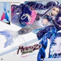 Кукла Русалка Mermaze Mermaidz Nera Опашкaта си променя цвета Кукла Барби 34 см, снимка 3 - Кукли - 42726043