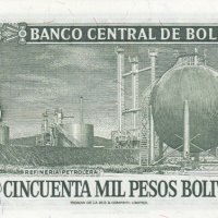 50000 песо 1984(с надпечатка 5 центаво), Боливия, снимка 1 - Нумизматика и бонистика - 38082833