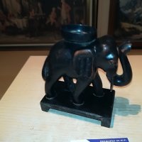 слон-свещник-внос франция-15х15х8см, снимка 6 - Антикварни и старинни предмети - 29497831