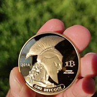 1 Биткойн - Титан / 1 Bitcoin - Titan ( BTC ) - Gold, снимка 3 - Нумизматика и бонистика - 38364216