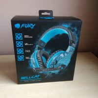 Светещи геймърски слушалки с микрофон Fury Hellcat, снимка 7 - Слушалки за компютър - 42744824