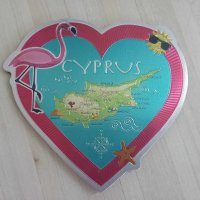 магнит Кипър с фламинго, снимка 1 - Колекции - 42776026