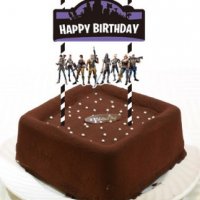 happy birthday Fortnite Фортнайт сет топери сламки с надпис картонени декор украса за торта рожден д, снимка 1 - Други - 30522428