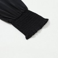 Дамска елегантна блуза в черно с дълъг ръкав, снимка 15 - Блузи с дълъг ръкав и пуловери - 42767016