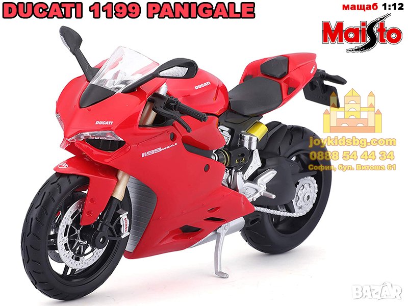 DUCATI 1199 PANIGALE мащабен мотоциклет 1:12 Maisto, снимка 1