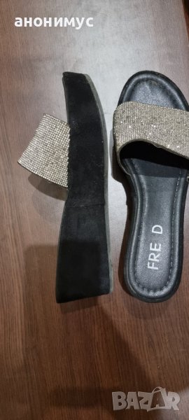 Чехли с камъни естествен велур, снимка 1