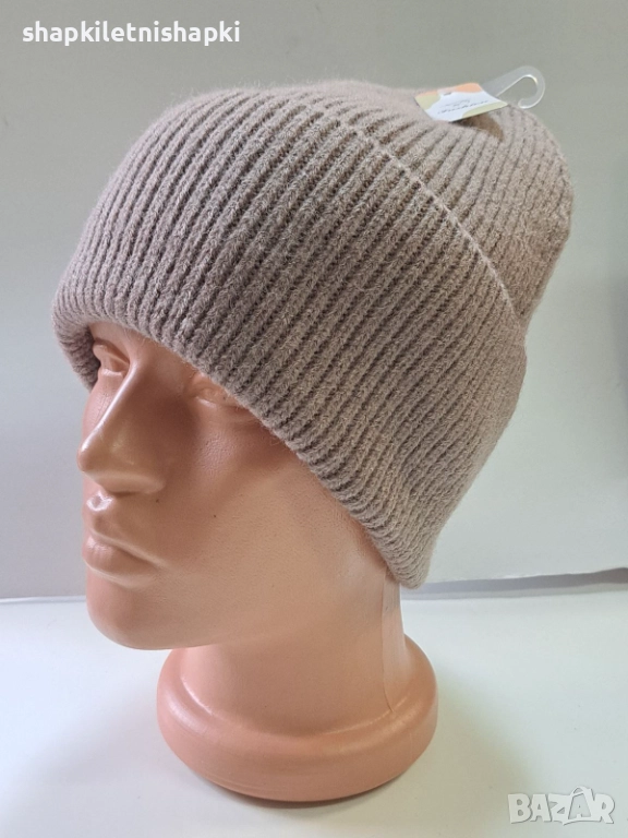 336 Дамска плетена шапка,ангора-бутикова, снимка 1