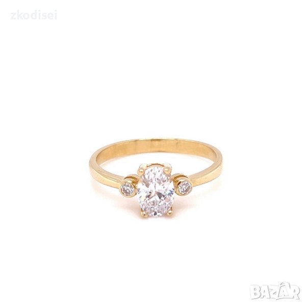 Златен дамски пръстен 2,22гр. размер:56 14кр. проба:585 модел:21868-1, снимка 1