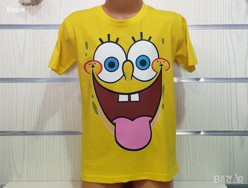 Нова детска тениска с дигитален печат Спондж боб, снимка 1