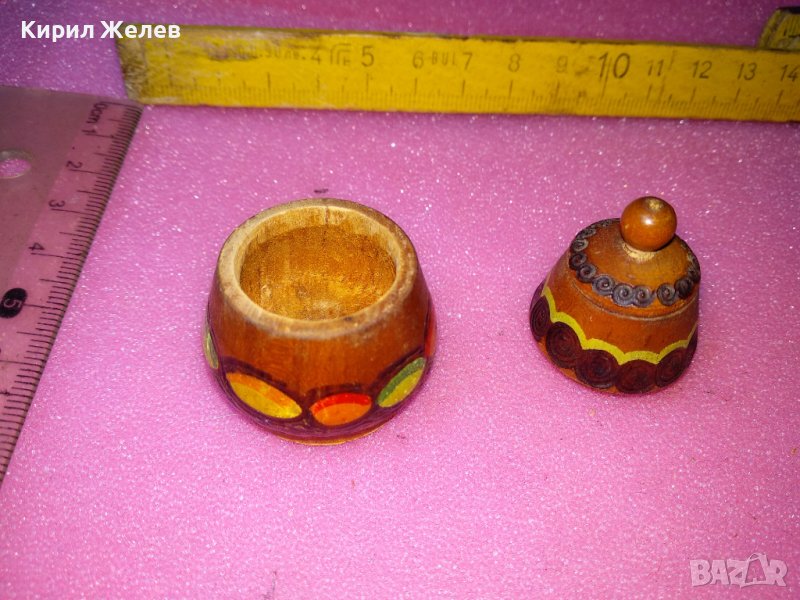 СТАРА ПИРОГРАФИРАНА ЕТНО СТИЛ РИСУВАНА СОЛНИЧКА с КАПАЧЕ 42819, снимка 1