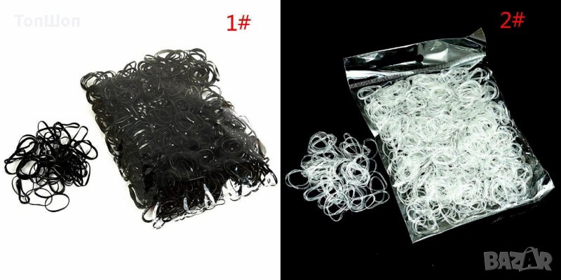 1000 бр. Силиконови ластици за коса , снимка 1