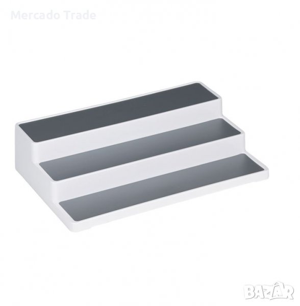 Поставка за подправки Mercado Trade, 3 нива, Пластмаса, Бял, снимка 1