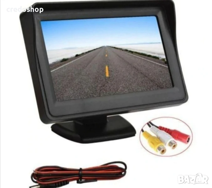 Универсален LCD Цветен Монитор с възможност за две Камери, 5 инча, снимка 1