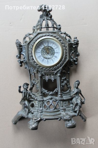 СТАР бронзов каминен часовник -механичен, снимка 1