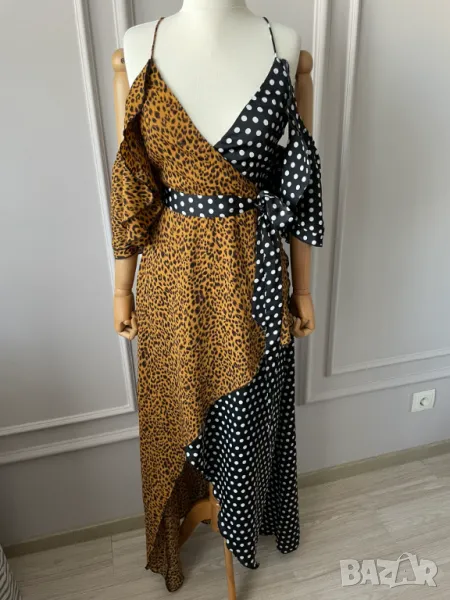 Forever Unique Екстравагантна рокля - Леопард и точки, размер S, снимка 1