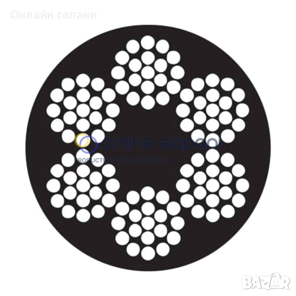 Метално въже с PVC (гумено) покритие от 2мм до 10мм различни размери, снимка 1