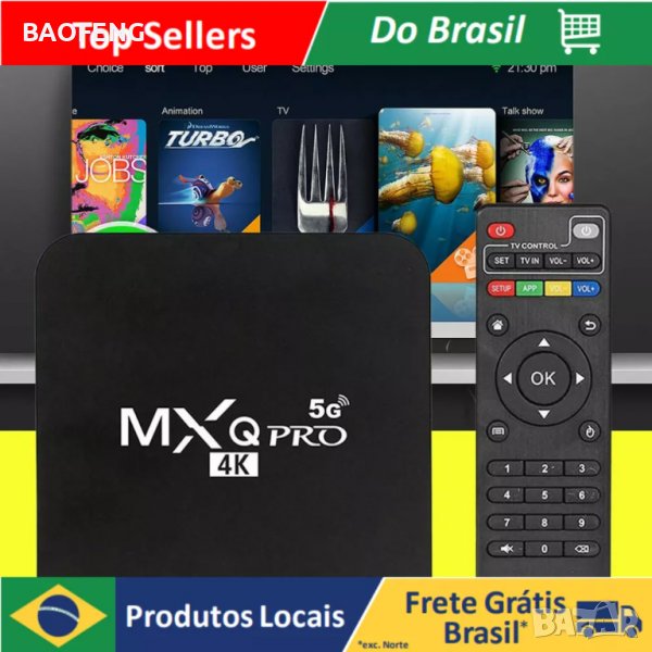 █▬█ █ ▀█▀ Нови 4K Android TV Box 8GB 128GB MXQ PRO Android TV 11 / 9 , wifi play store, netflix 5G, снимка 1