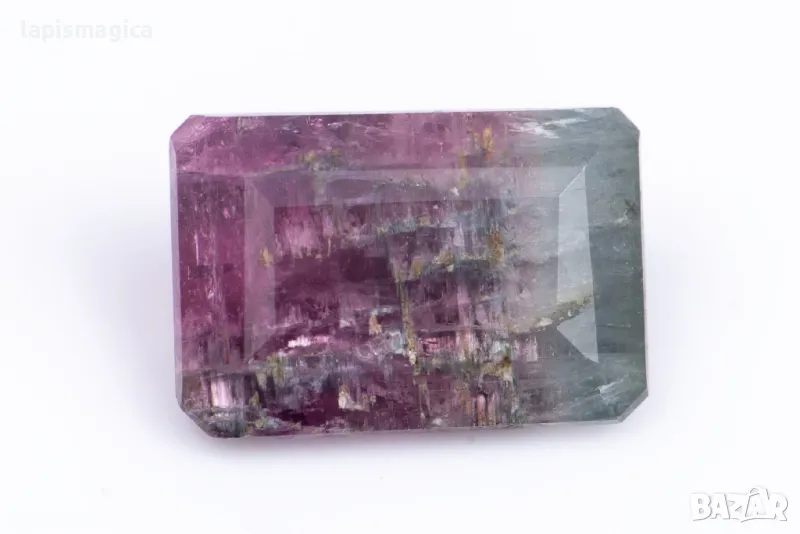 Двуцветен динен турмалин 1.83ct октагон шлифовка, снимка 1