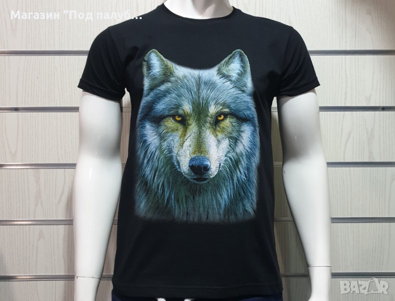 Нова мъжка тениска с дигитален печат Вълк, Серия Вълци, снимка 1