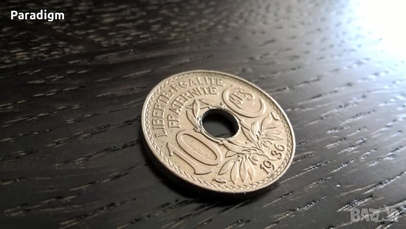 Mонета - Франция - 10 сентима | 1936г., снимка 1