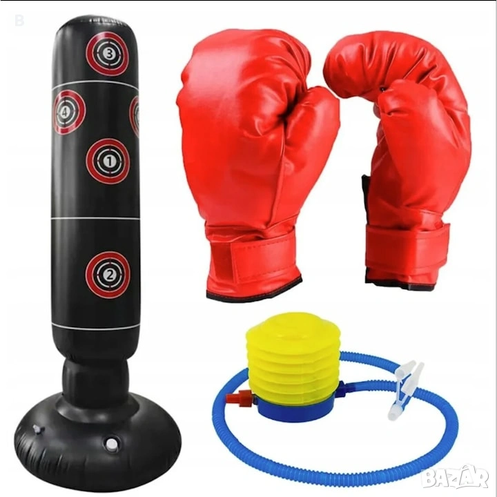 Надуваема боксова круша с ръкавици, снимка 1