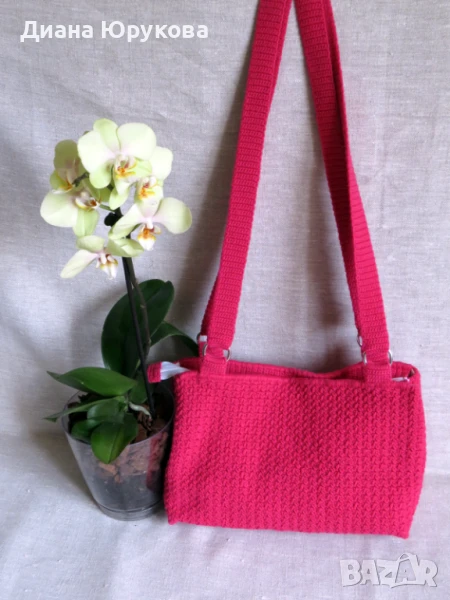 Плетена дамска чанта, снимка 1