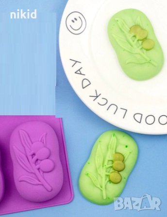 Клонка Маслини елипс дълбок силиконов молд форма калъп сапун гипс фондан шоколад, снимка 1
