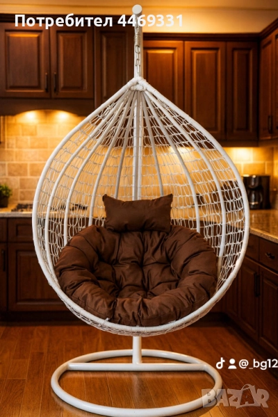 Градинска висяща люлка тип гнездо,яйце–Промоция!, снимка 1
