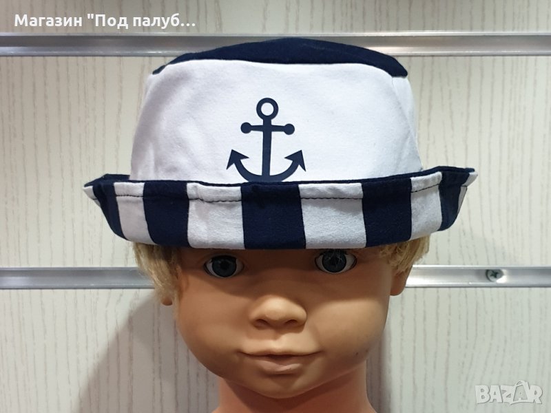 Нова детска моряшка шапка идиотка с Котва, от 10 години до 15 години, снимка 1