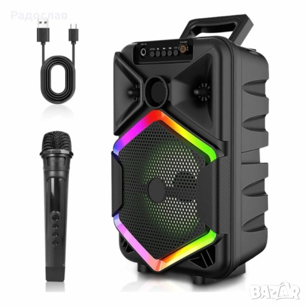 Преносима тонколона с микрофон., снимка 1