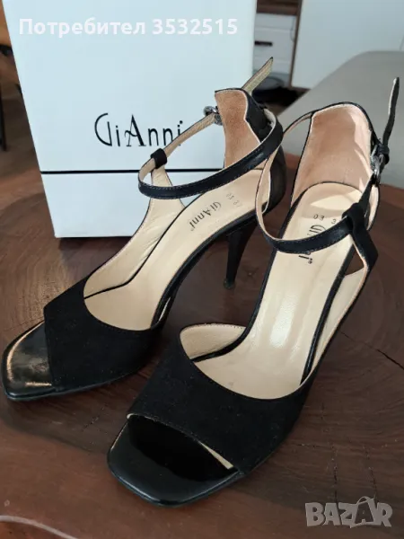 Дамски сандали от естествен велур, GiAnni, снимка 1