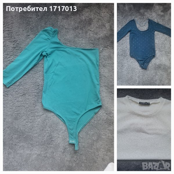 Боди Bershka - 2 броя + блуза теранова - размер S, снимка 1