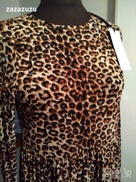 Официална дълга дамска рокля леопардов принт, снимка 1