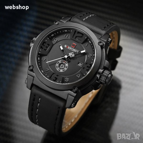 Eлегантен мъжки часовник NAVIFORCE NF9097M , Кожена каишка, снимка 1