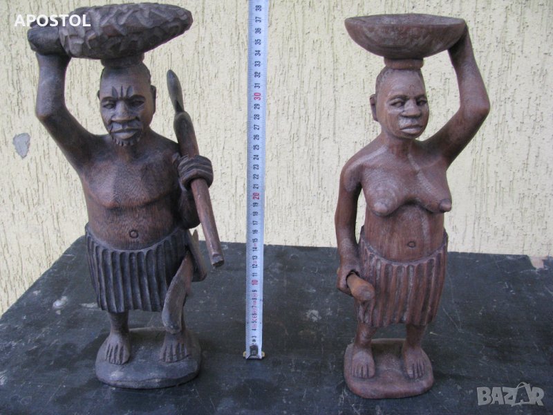  дървена статуетка африканска , снимка 1