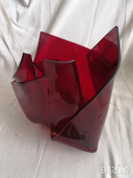 Диско 70те Бордо перциглас ваза Франция , снимка 1
