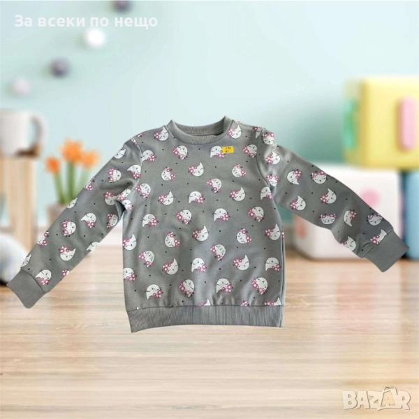 Детска Сива Блузка С Дълъг Ръкав Код S243, снимка 1