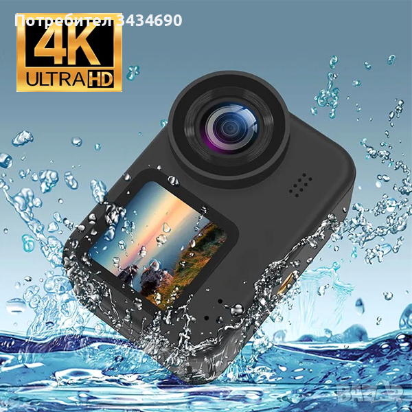 Екшън камера 4K с 60fps и WIFI водоустойчива до 5 метра 170 градуса / SPK053 /, снимка 1