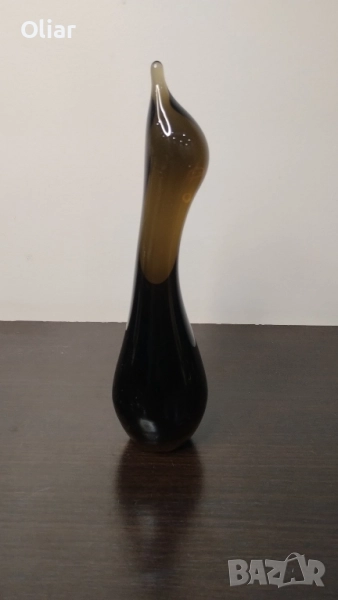 Стилизирана и много красива фигурка пингвин. Стъкло , снимка 1